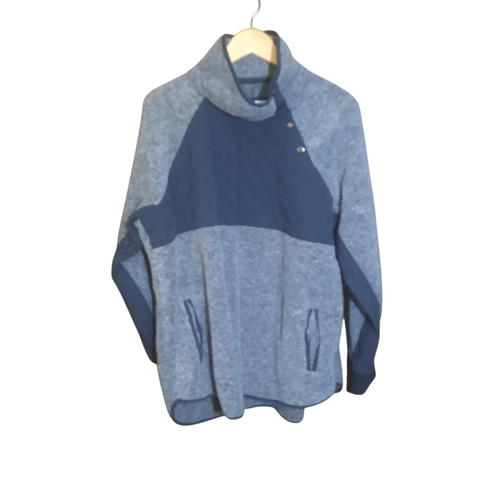 Abercrombie & Fitch Womens Asymmetrical Snap Fleece and Quilted Pullover Size XL